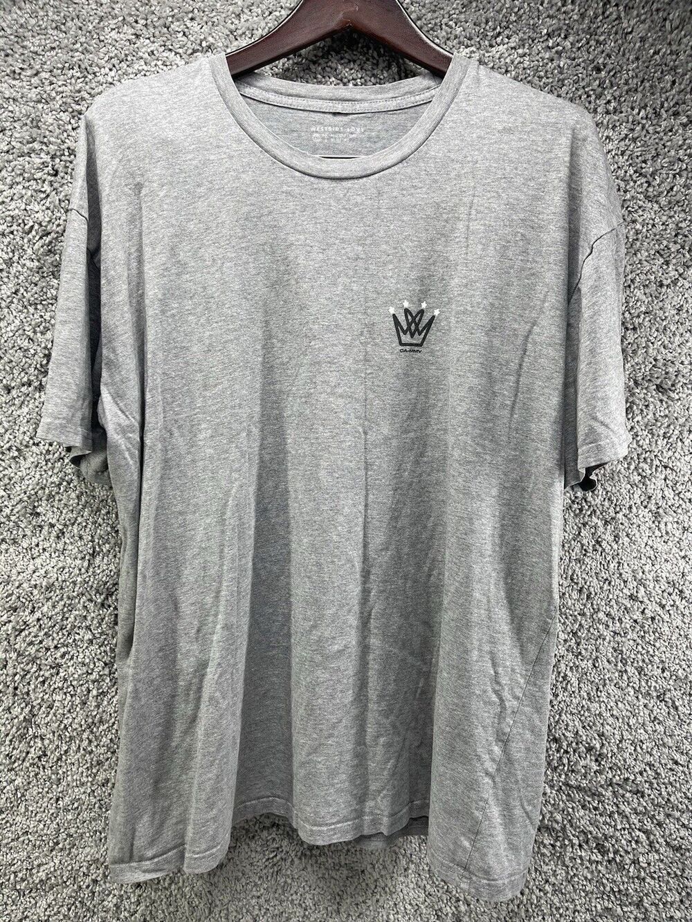 Westside Love TShirt Men XXL King Of Hearts CA Tee Gray Casual Preowned